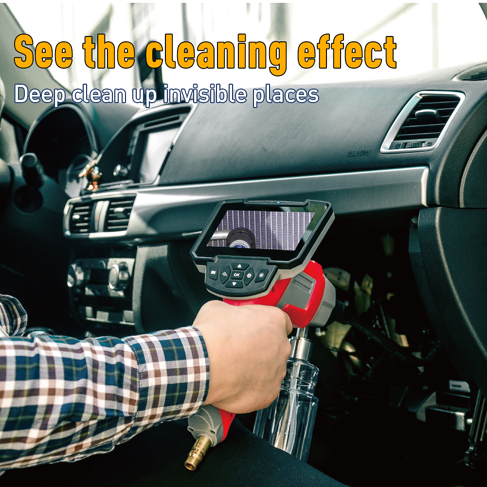 空调可视清洗枪带屏空调管道内窥镜清洗枪汽车可视清洗枪W505(图2)